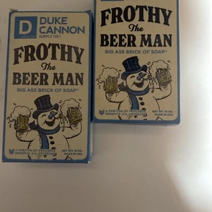 2 New Duke Cannon Frothy The Beer Man Soap 10 Ounce Bar - USA - Picture 1 of 4