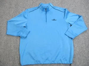 Greg Norman Sweater Mens Extra Large Blue Quarter Zip Golf Logo Sweatshirt - Picture 1 of 16