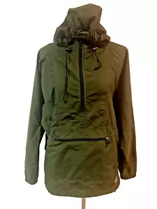 LL Bean Men's Green Windbreaker Hooded Anorak Jacket Hike Camp Outdoor med - Picture 1 of 6