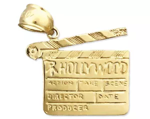 14K Gold Hollywood Clapper Brett Charm - Bild 1 von 6