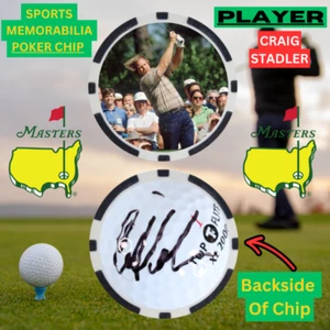 1982 Masters Winner Craig Stadler Poker Chip With Signature - Picture 1 of 2