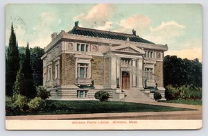 Attleboro Öffentliche Bibliothek Außenansicht Attleboro Massachusetts MA c1908 Postkarte - Bild 1 von 2