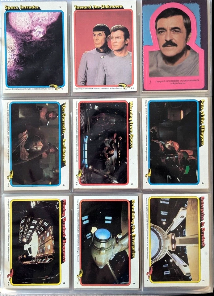 Tarjetas coleccionables de películas Star Trek - 1979 - Topps - Pegatinas - Ciencia ficción Foto 1 de 4