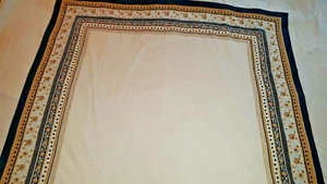 Französische Cacharel Paris Designer Tischdecke Baumwolle Druck 50" x 52" Vintage - Bild 1 von 6