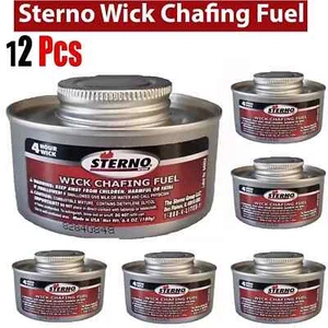 12/24Pcs Sterno Wick Chafing Fuel Stem Wick Methanol 4Hr Burn Time Reusable UK - Picture 1 of 3