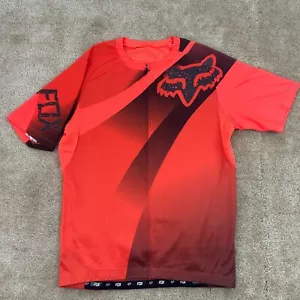 Fox Racing Jersey Mens Large Cycling Short Sleeve full zip grippers pockets - Picture 1 of 17