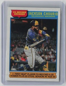JACKSON CHOURIO 2025 Topps Heritage RECORD BREAKER BICENTENNIAL /200 Brewers #5 - Picture 1 of 2