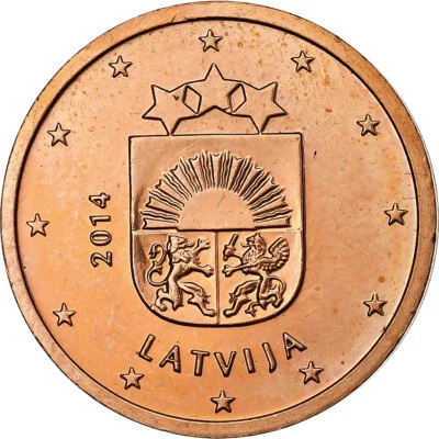 [#1308485] Latvia, 2 Centimes, 2014, Copper Plated Steel, MS - Image 1 of 2