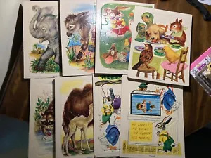 Lot of 8 Vintage Frame Tray Puzzles Playskool, Animals Playing, Picnic, Farm Set - Picture 1 of 10