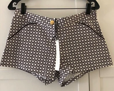 Pantalones Cortos Diane Von Furstenberg Marrón Estampado Geométrico, Grandes (Mejor Ajuste S-M) DVF Foto 1 de 4