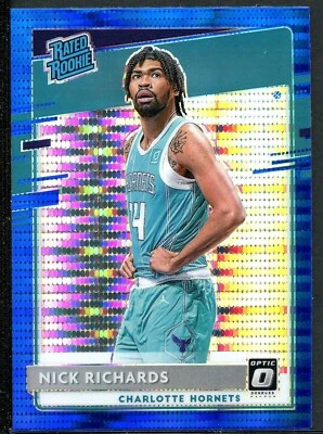 Nick Richards 2020-21 Panini Donruss Optic Rated Rookie Blue Pulsar Prizm #193 - Image 1 of 2