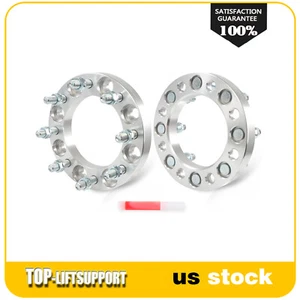 2x 1 inch 8x6.5 Wheel Spacers M14x1.5 For Chevy Silverado Sierra 2500 HD 2001-10 - Picture 1 of 8