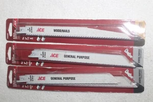 15 pc ACE Bi-Metal Reciprocating Saw Blade, 8" & 9" wood & general purpose - Picture 1 of 7