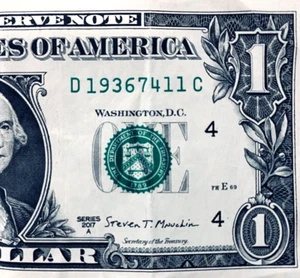 1936 Leading Birth Year Note Fancy Serial Number Series (D 1936-7411 C) - Picture 1 of 3