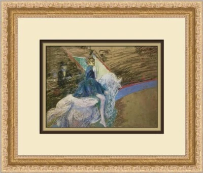 Henri De Toulouse-Lautrec At The Circus on a Horse Custom Framed Print - Image 1 of 2