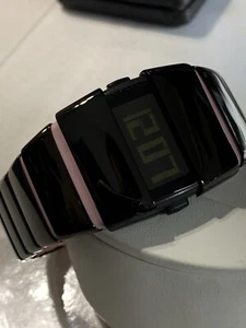 Early 2000's Nike D-Line Black/Baby Pink Stainless-Steel Digital Watch - Picture 1 of 15