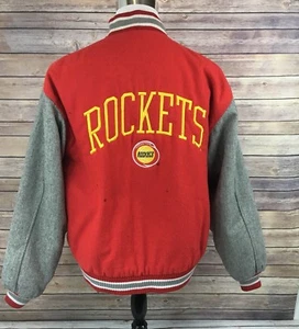 NBA Houston Rockets Jacke Herren Large gesteppt in Wollmischung bestickt Vintage - Bild 1 von 12