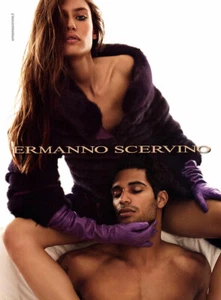 2009 Ermanno Scervino Demarchelier Bianca Balti Nathan Owens 2-seitige MAGAZINANZEIGE - Bild 1 von 2