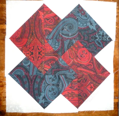 Lot of 2 Signed Sampler Quilt Blocks  12.5 x 12.5 inches - Image 1 of 4