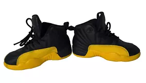 Nike Boys Air Jordan 151186-070 Black Yellow Basketball Shoes Sneakers Size 12C - Picture 1 of 10