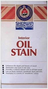 Sherwin-Williams 1983 Interior Oil Stain Color Chart Wood Finish Brochure - Picture 1 of 4