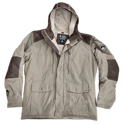 Abrigo Chaqueta Kuhl Projekt Arktik Para Hombre XL Sherpa Forrado Caqui Marrón Con Capucha Invierno Foto 1 de 4