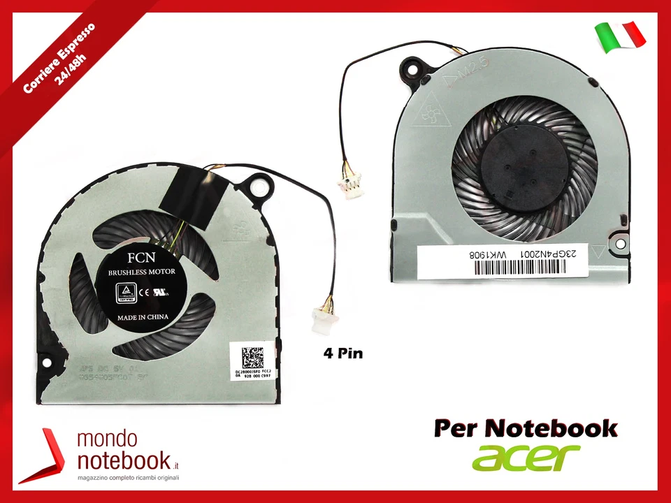 Ventola Fan CPU ACER Aspire A315-22 A315-22G A315-23 A315-23G