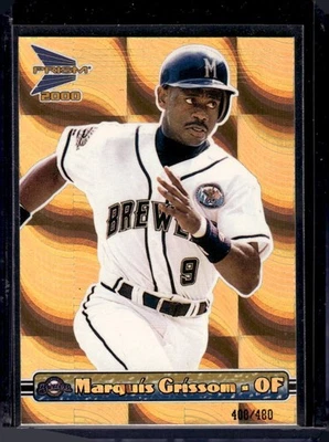 2000 Pacific Prism Holographic Gold #79 Marquis Grissom SERIAL # 408/480 - Image 1 of 2