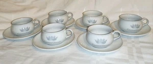 6 X PORZELLAN SUPPENTASSEN MIT UNTERTASSEN * CUISINE EXQUISIT * CONSOMMÉ GOURMET - Bild 1 von 7