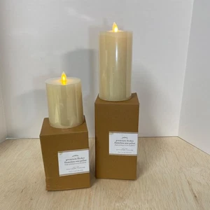 Juego de 2 velas de pilar parpadeantes premium Pottery Barn Luminara con caja original - Imagen 1 de 14