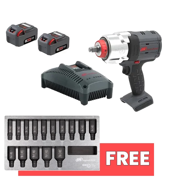 Juego de llaves de impacto inalámbricas Ingersoll-Rand W7153-K22, 20V DXS Xchange 1/2" Dr Foto 1 de 4