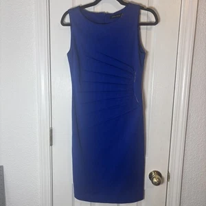 Ivanka Trump Dress Women Size 4 Blue Sleeveless Career Office - Picture 1 of 6