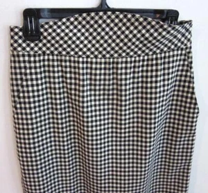 Falda ESCADA Margaretha Ley Talla 38/8 Negra Blanca a Cuadrado con Botones/Cremallera Alemania - Imagen 1 de 10