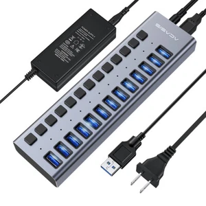 Concentrador USB 3.0 alimentado por ACASIS 13 puertos encendido/apagado individual para PC Mac computadora portátil de escritorio - Imagen 1 de 6