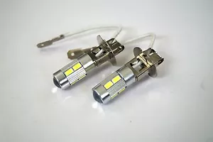 VOLVO V60 ESTATE HID 2010+ 2x H3 5630 SMD 10 LED 12V BULBS XENON WHITE LIGHT - Picture 1 of 7