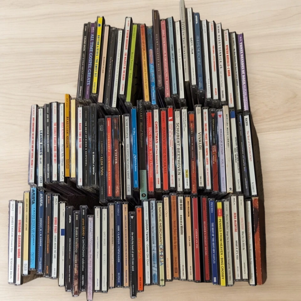 Cd job Wholesale Lot Of 90 CDs Jazz Pop Classical Rock Blues GREAT VARIETY Xmas - Image 1 of 4