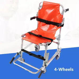 Emergency Stair Chair Evacuation Foldable AluminumAlloy Lift Stair Chair 4-Wheel - Picture 1 of 17