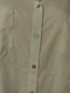 CHICO'S WRINKLE RESISTANT NON IRON WOMEN'S Sz 3 WHITE DRESS SHIRT BUTOON DOWN. - Picture 1 of 9