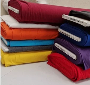Cotton Jersey Fabric Stretch Plain Knitted Material Oeko Tex - Picture 1 of 10