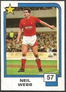 PANINI SOCCER SUPERSTARS 1988- #057-NOTTINGHAM FOREST & ENGLAND-NEIL WEBB