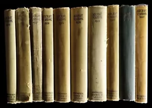 Early Hardcover Books AIRCRAFT YEAR BOOK::10 Volumes::1920-1929 - Imagen 1 de 21