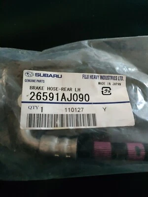 Mangueira hidráulica de freio traseira esquerda 2010-2013 Subaru Legacy & Outback LH 26591AJ090 - Imagem 1 de 4