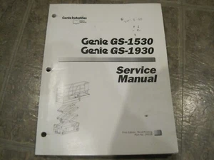 GENIE GS-1530 GS-1930 SCHERENLIFT SERVICE REPARATUR WERKSTATTHANDBUCH 1999 - Bild 1 von 14