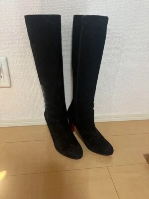 Christian Louboutin Cavalika Botas de Gamuza 85 Mujer Botas Largas Talla 24cm USADAS JP Foto 1 de 4