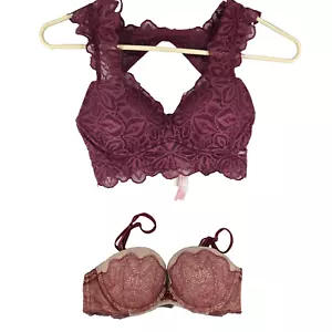Zwei Victoria's Secret Pink BHs 32 B Multi Way Multi Position Push Up Bralette - Bild 1 von 7