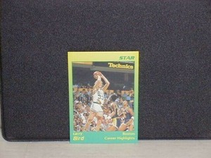 Larry Bird Boston Celtics 1990 Star Career Stats Green Yellow #4 RARE Oddball