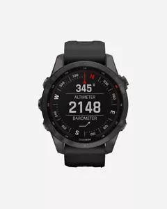 GARMIN FENIX 7S Sapphire Solar Titanium Carbon Grey DLC con cinturino nero - Foto 1 di 6
