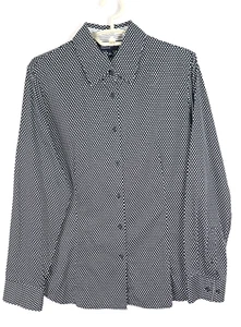 JONES NEW YORK Women's Cotton Long Sleeve Blouse Polka Dot Multicolor Size L - Picture 1 of 16
