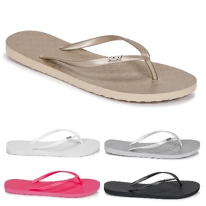 infradito donna ROXY VIVA IV SNGL ciabatte sandali mare estate nero oro bianco - Foto 1 di 3