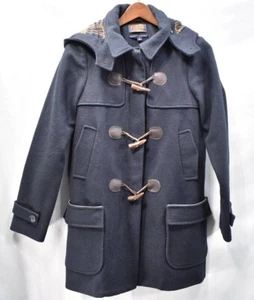 Pendleton Womens Long Sleeve Wool Jacket Duffel Coat Navy Size Small Made in USA - Picture 1 of 10